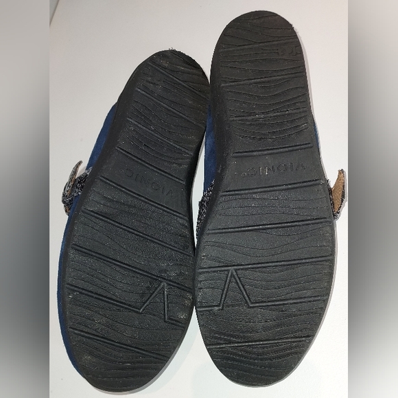 Vionic Blue Mule with Snake Print Strap - Picture 5 of 7